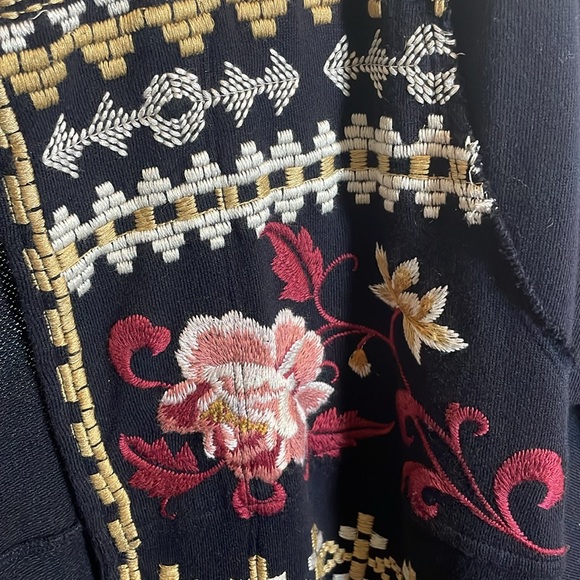 JOHNNY WAS Embroidered ARALYN COAT Raw Seamed Coat Cardigan - Picture 5 of 11